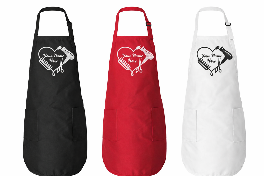 Custom Embroidered hair stylist apron. Hair stylist apron. Hair stylist gift. Hairdresser apron. Personalized hair stylist apron.